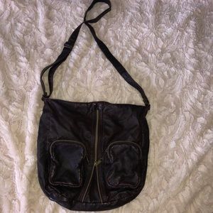 Brown Faux Leather Purse